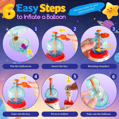 219pcs Space Magic DIY Balloon Kit with Pump, Sticky Maker Colorful