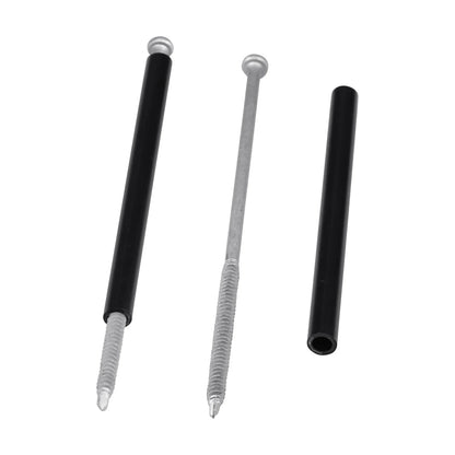 Xadnitu 10 Pieces 7" Gutter Screws with Ferrules and Driving Black, Silver
