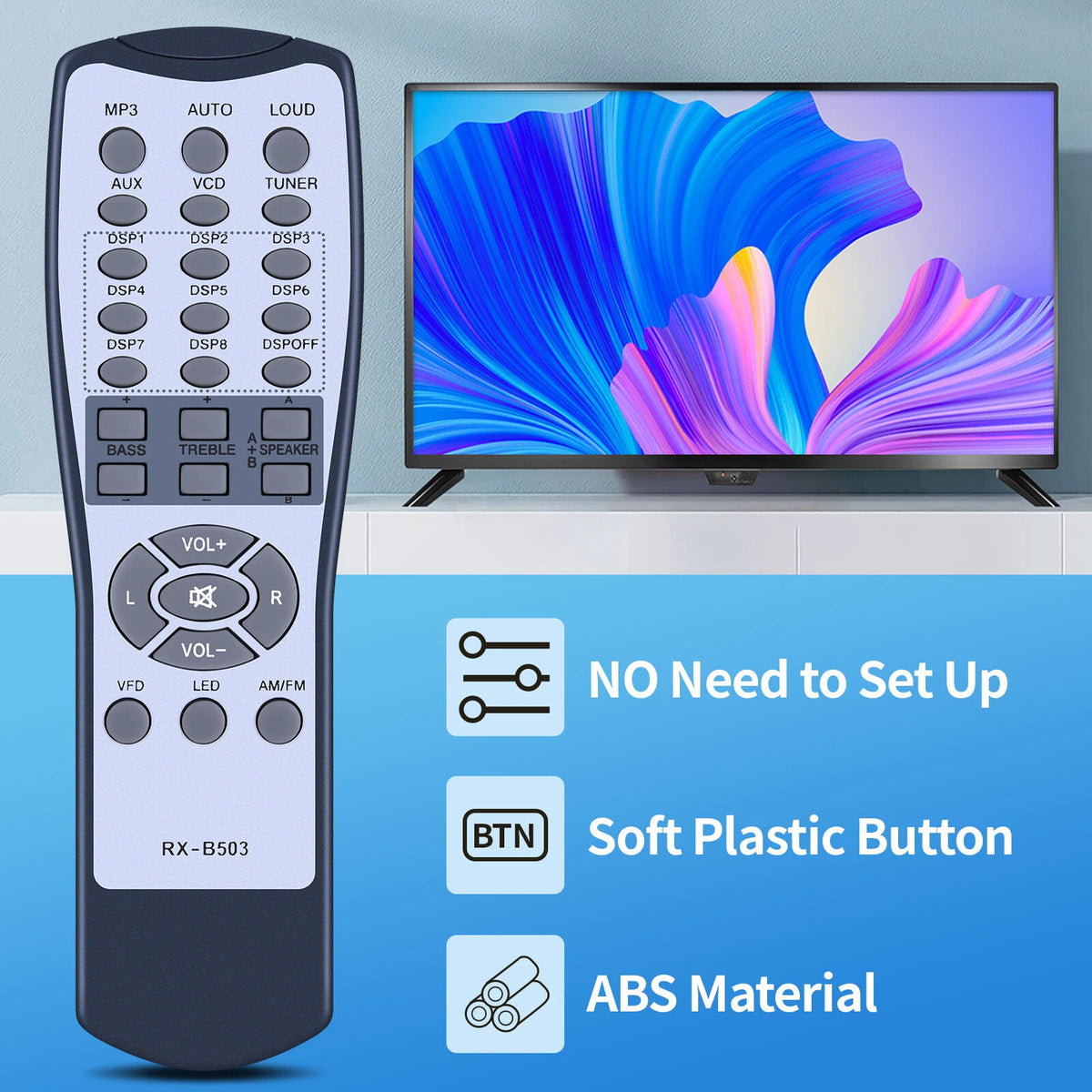 Replacement Remote Control For Technical Pro RX503 RX504 RX505BT