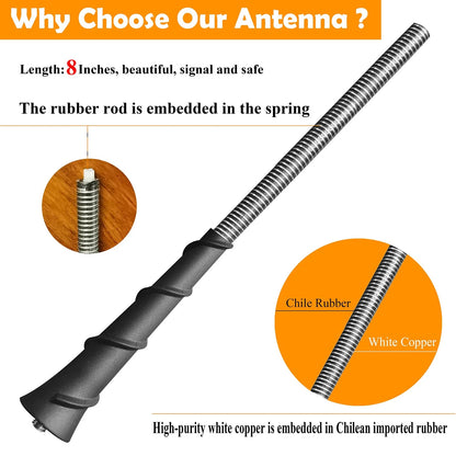 Dodge Avenger 8 Inch Flexible Rubber Antenna Replacement (2011-2015)