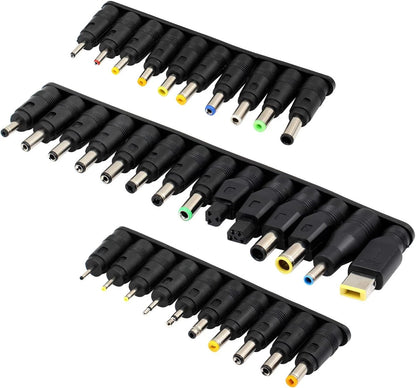 Universal 34pcs DC Connectors Plug Kit Power Adapter Connector, 5.5 black