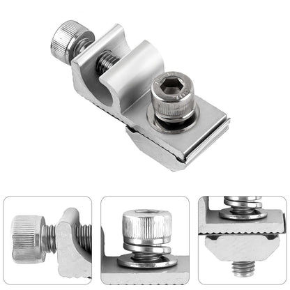 16 Pcs Solar Panel Grounding Lugs, Stainless Steel, Silver, Mount Silver