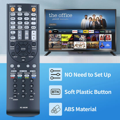 RC-863M Remote Control For Onkyo AV Receiver HT-R2295 HT-R592 HT-S5600