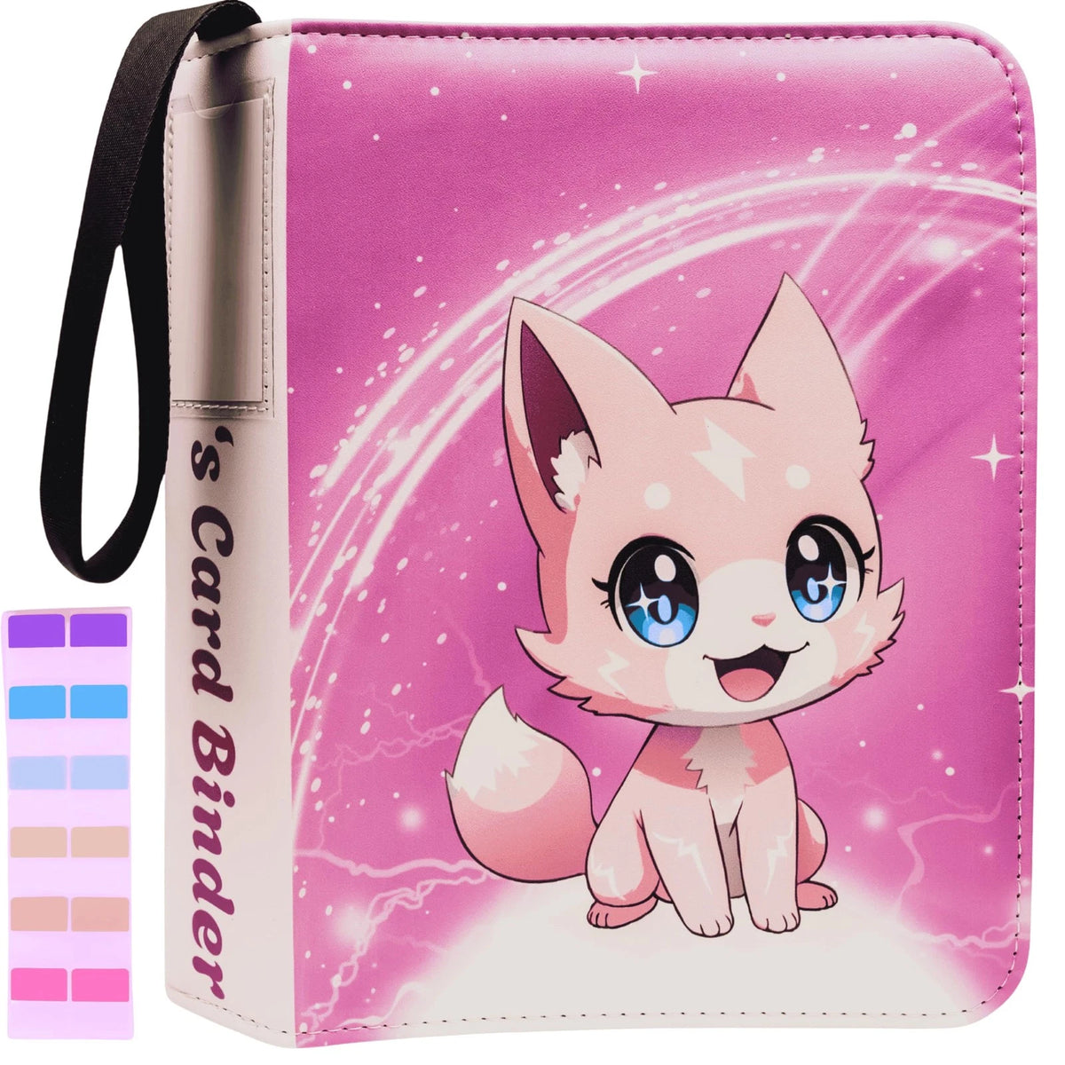 Trading Card Binder 4 Pocket Gifts for Girls, 440 Pockets Large, Pink Sakura