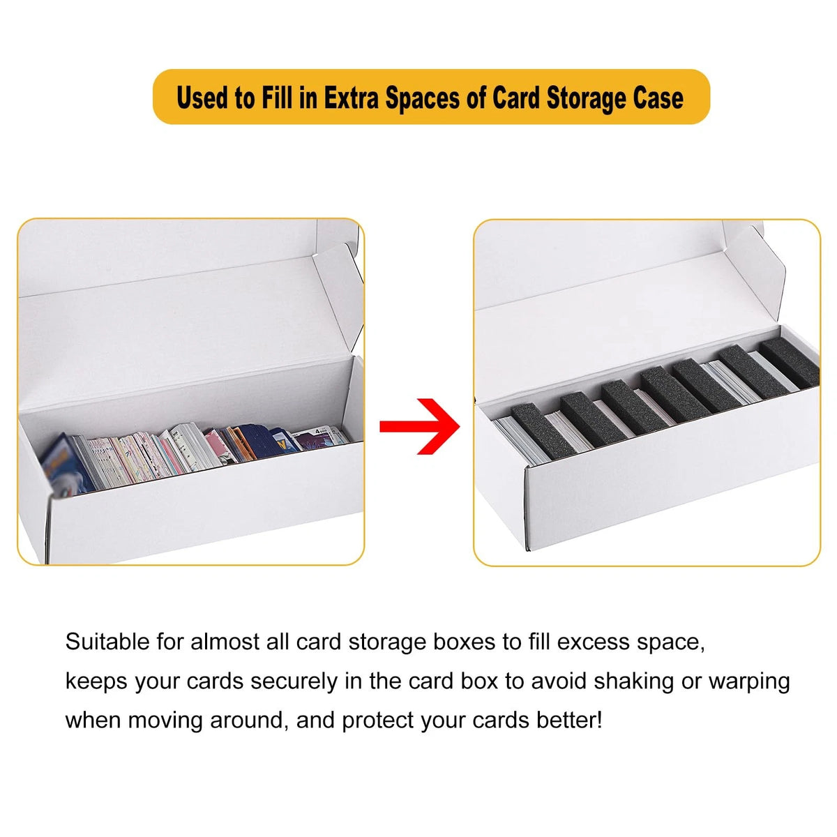 OwnMy 50PCS Sponge Foam Trading Card Dividers for Storage