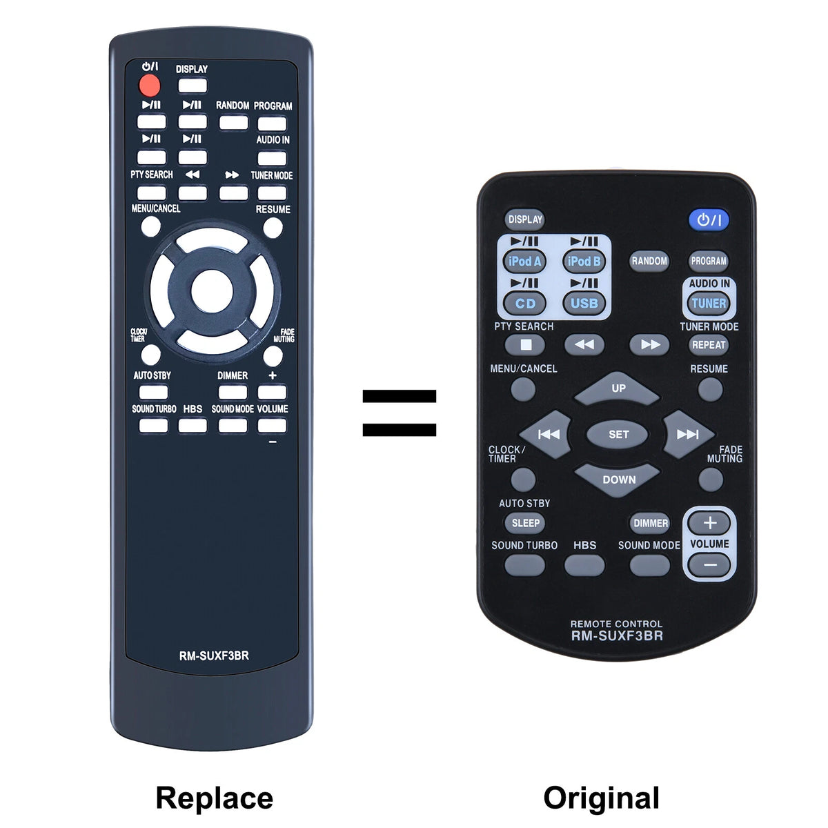 RM-SUXF3BR Replacement Remote Control For JVC CD Player UX-F3B