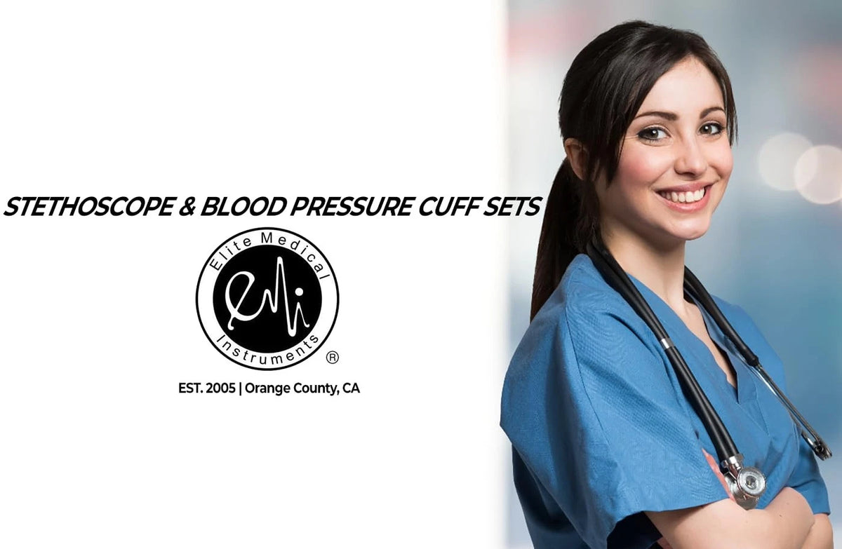 EMI EBE-340 Sprague Rappaport Stethoscope with Black Aneroid Baby Blue/Black