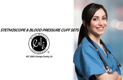 EMI EBE-340 Sprague Rappaport Stethoscope with Black Aneroid Baby Blue/Black