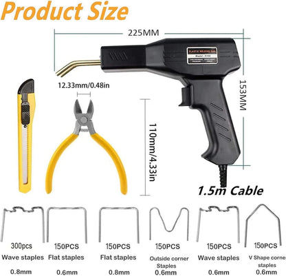 Plastic Welding Machine Car Bumper Repair Kit,Hot 50W Stapler black, Black