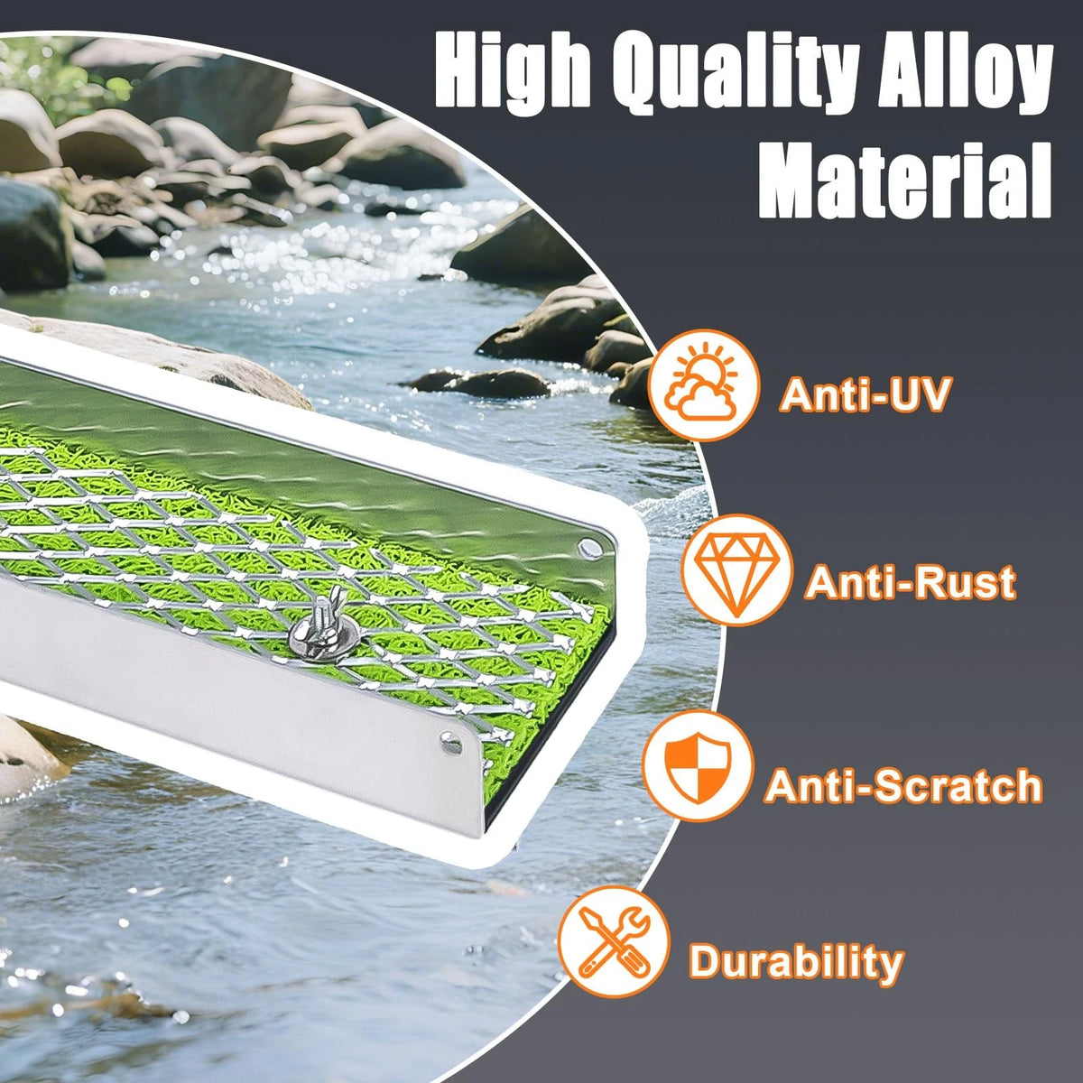 18pcs Mini Sluice Box Gold Panning Kit, Portable Aluminum Alloy Mining Black
