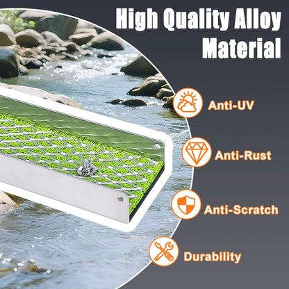 18pcs Mini Sluice Box Gold Panning Kit, Portable Aluminum Alloy Mining Black