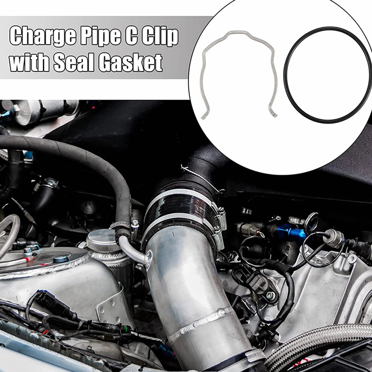 Charge Pipe C Clip With O Ring Seal Gasket For BMW E84 E88 E90 E91 E92 E93