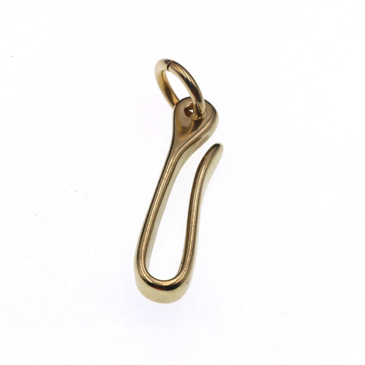 2Pcs S Retro Solid Brass KeyChain Key Ring Belt U Hook Wallet Chain Fish Hook h
