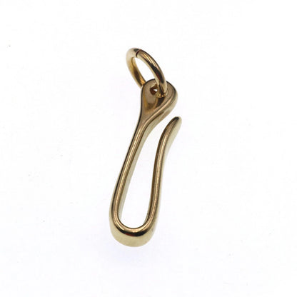 2Pcs S Retro Solid Brass KeyChain Key Ring Belt U Hook Wallet Chain Fish Hook h