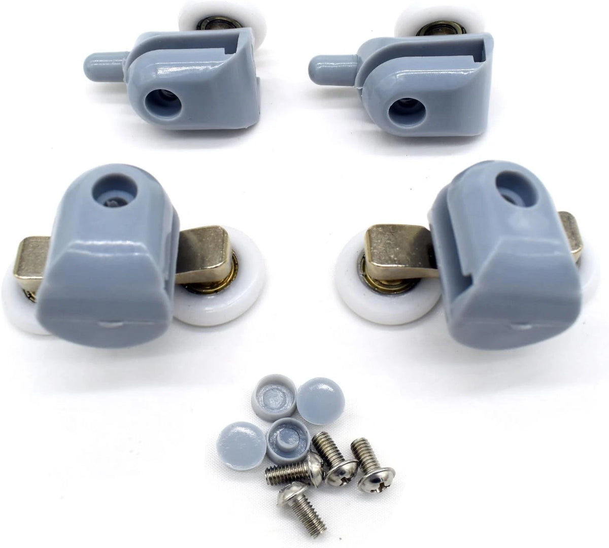 8 Pcs Top/Bottom Shower Door Rollers/Runners/Pulleys/Wheels Bathroom Gray