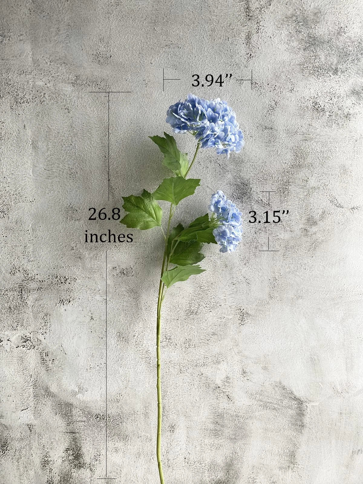 YalzoneMet 4 Pcs Artificial 26.8 inches x 3.15/3.94 x 4 pcs, Sky Blue