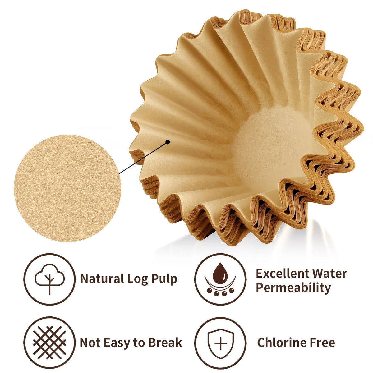 Black Permanent Coffee Filter & 100Pcs Paper Filters Compatible
