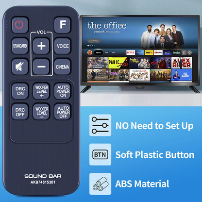 AKB74815301 Remote Control For LG Sound Bar S45A1-D LAS453B SH3B SPH3B-W