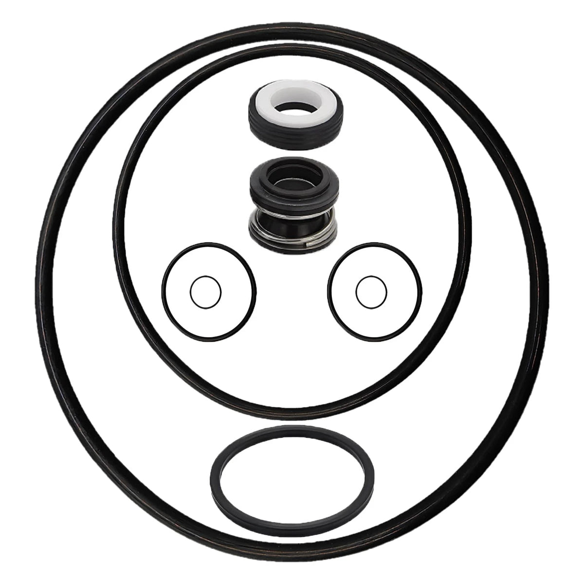 PuBaDuoParts Pool Pump Gasket Seal O-Ring Rebuild Repair Kit Fit for black