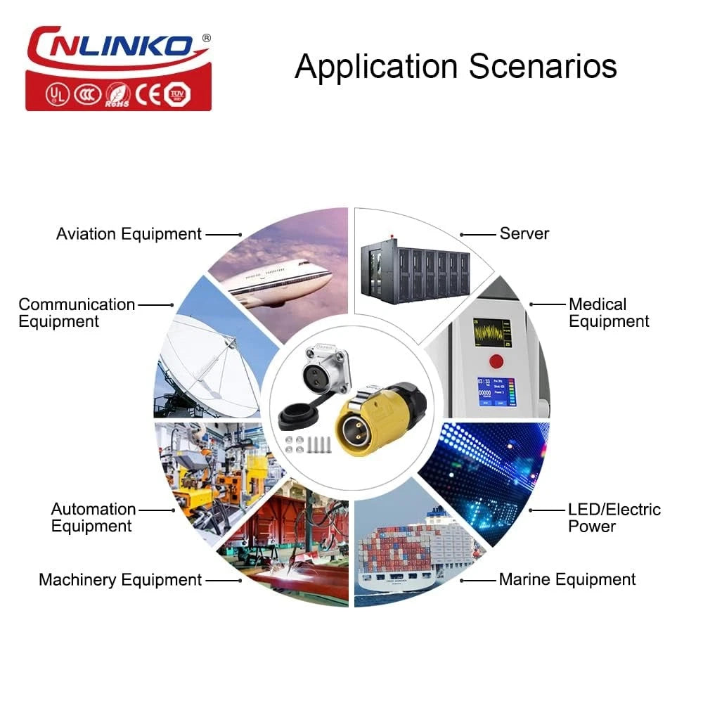 CNLINKO LP-20 Industrial Waterproof Connector IP68 Circular 7 PIN