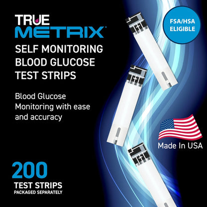 TRUE METRIX® Blood Glucose Test Strips 100ct - 2 100 Count (Pack of 2), Black