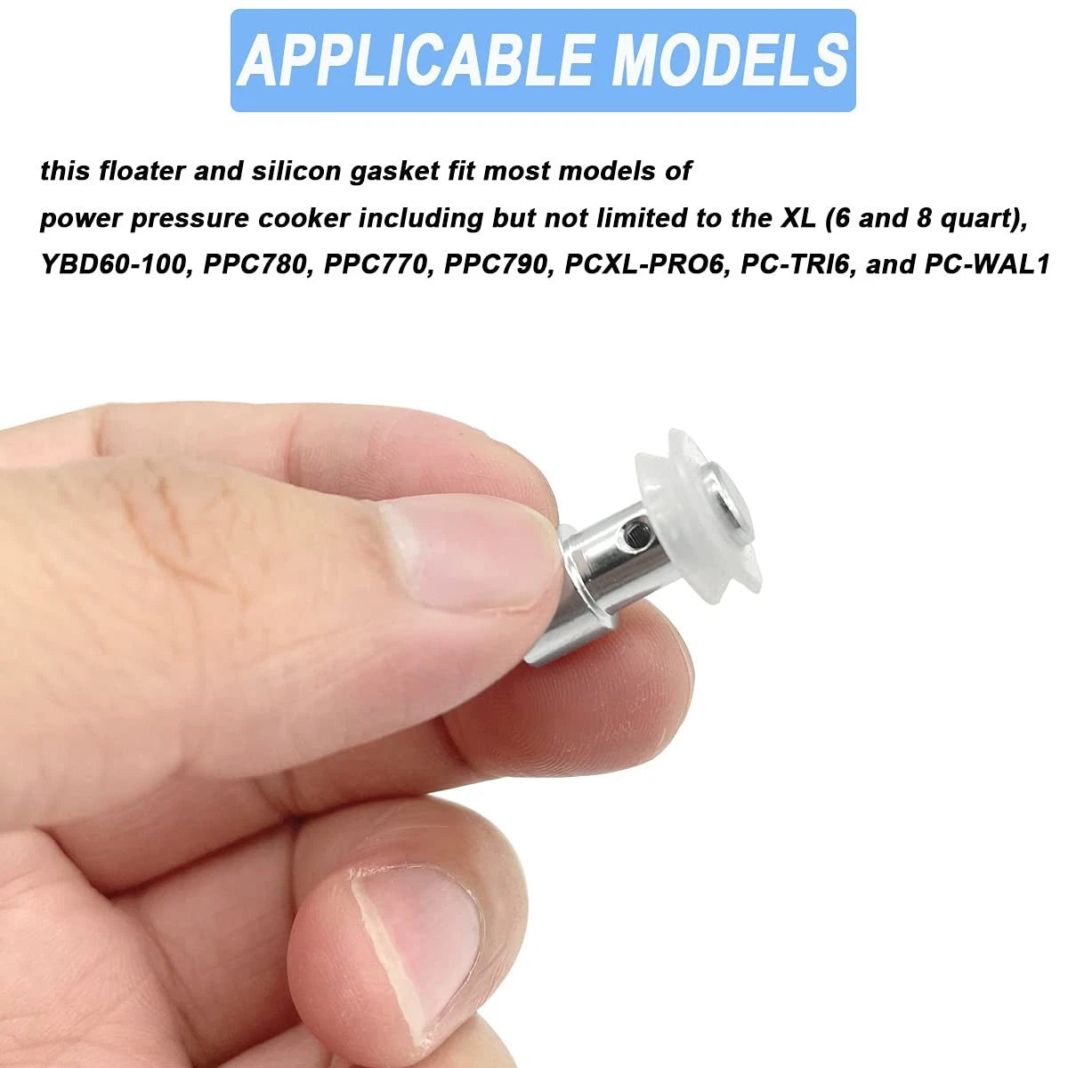5 Pack Steam Valve Universal Replacement Floater + 5 Silicone Sealer...