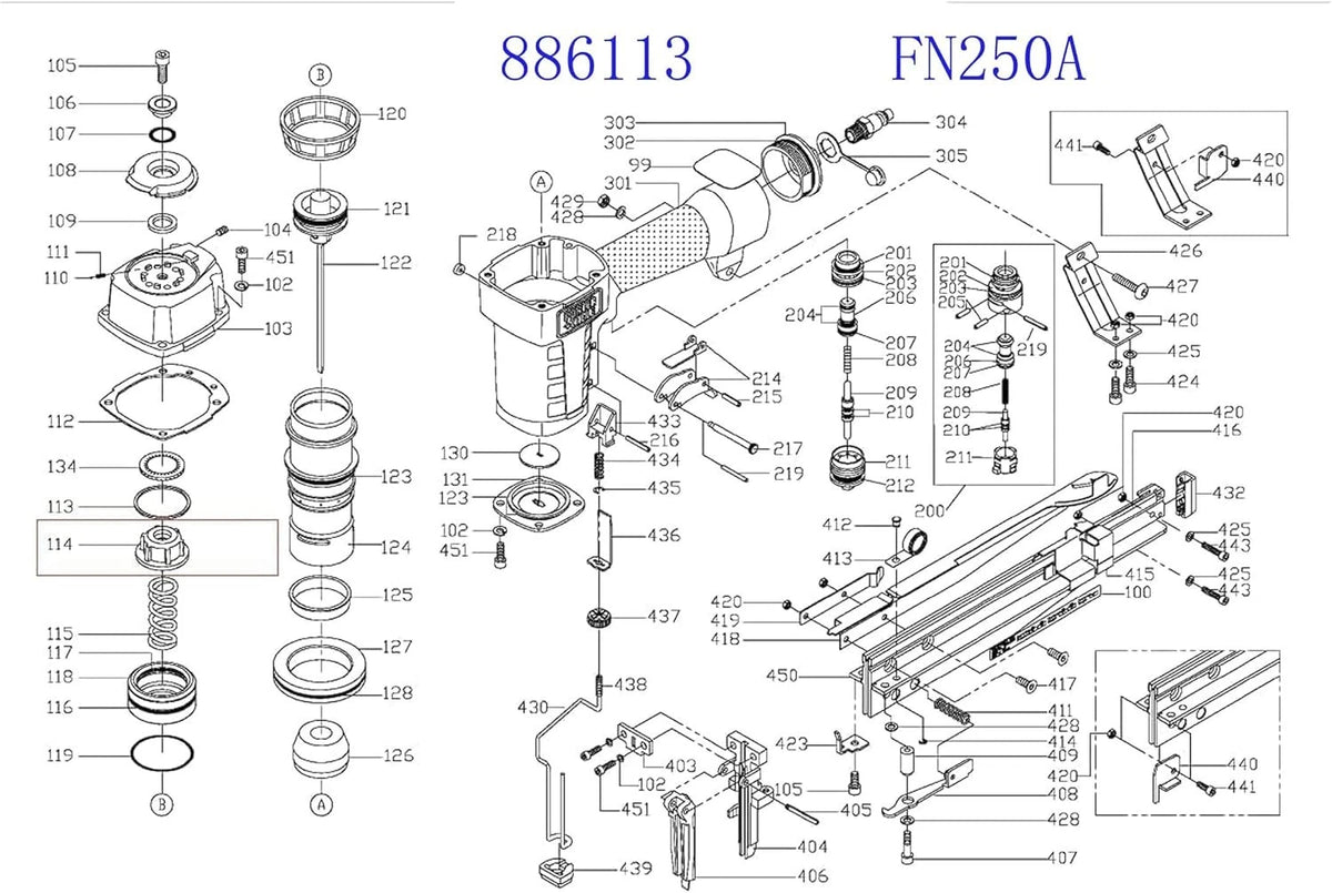 886113 Piston Bumper for Porter Cable