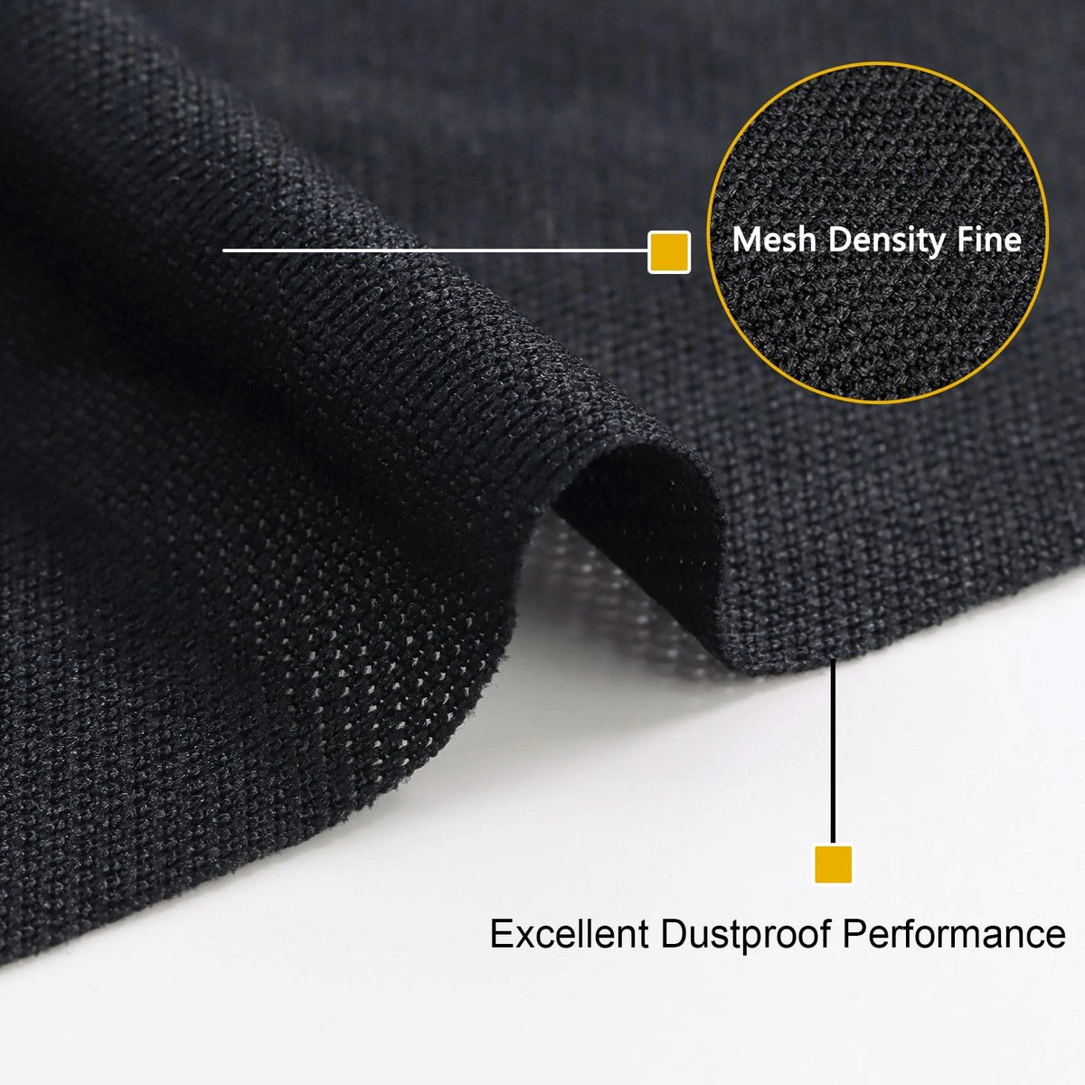 FINDUFA 96" x 54" Speaker Grill Cloth, Stereo Mesh Fabric Black