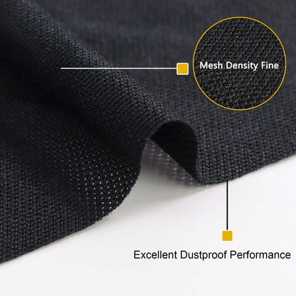 FINDUFA 96" x 54" Speaker Grill Cloth, Stereo Mesh Fabric Black