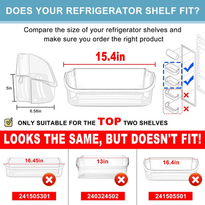 2 PACK Upgraded 240356402 Refrigerator Door Bin Replacement for Clean
