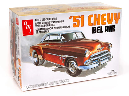 AMT Skill 2 Model Kit 1951 Chevrolet Bel Air 2-in-1 Retro 1:25, Red