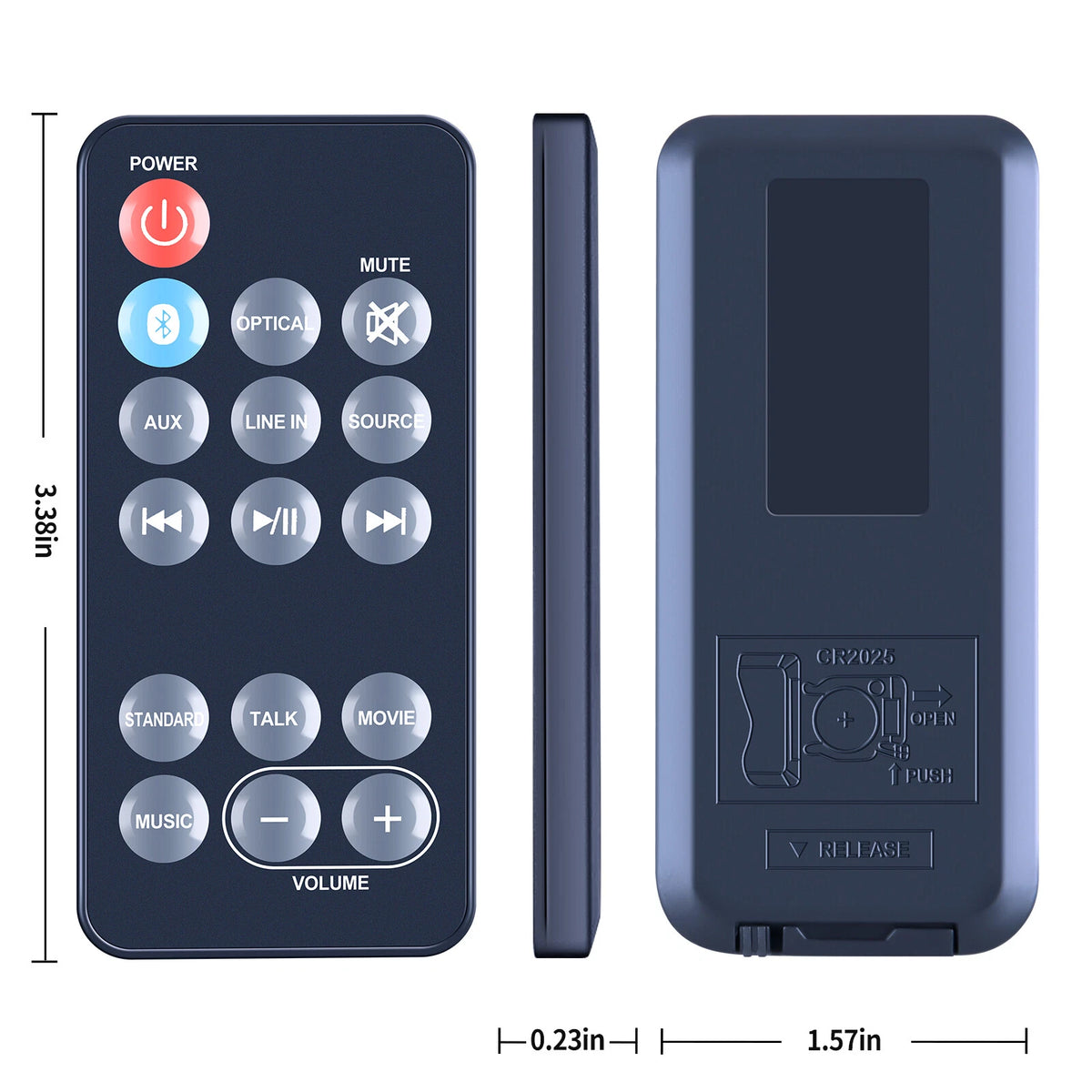 Replacement Remote Control For Ilive HD Bluetooth Soundbar Speaker System