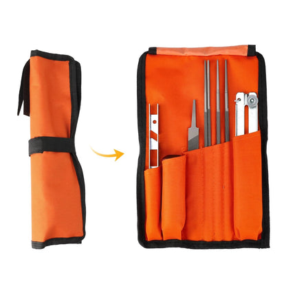 11PCS Universal Chainsaw Sharpener Tool, Chain Sharpening Kit Orange