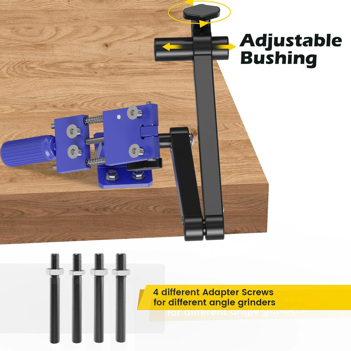 SporGain [Updated] Lawn Mower Blade Sharpener 15°-45° Adjustable Frame Blue