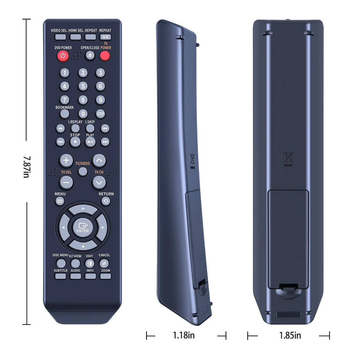 AK59-00061H Replace Remote Control For Samsung DVD DVD1080P7, DVD1080P7/AFS