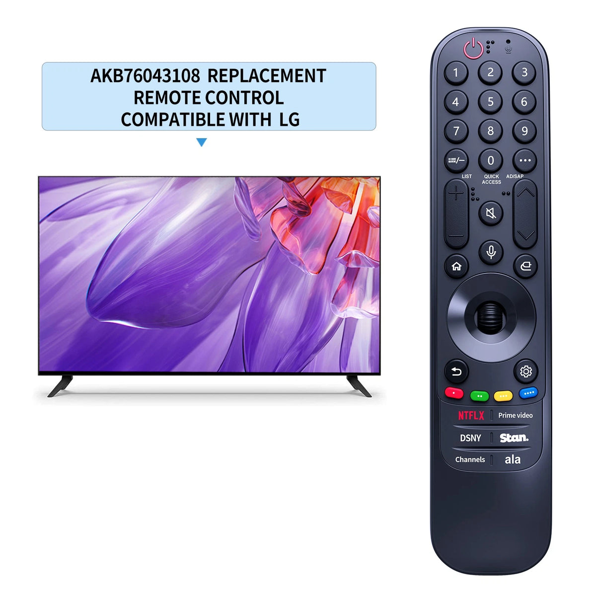 AKB76043108 MR23GA Remote Control For LG TV 43QNED75SRA 50QNED75SRA