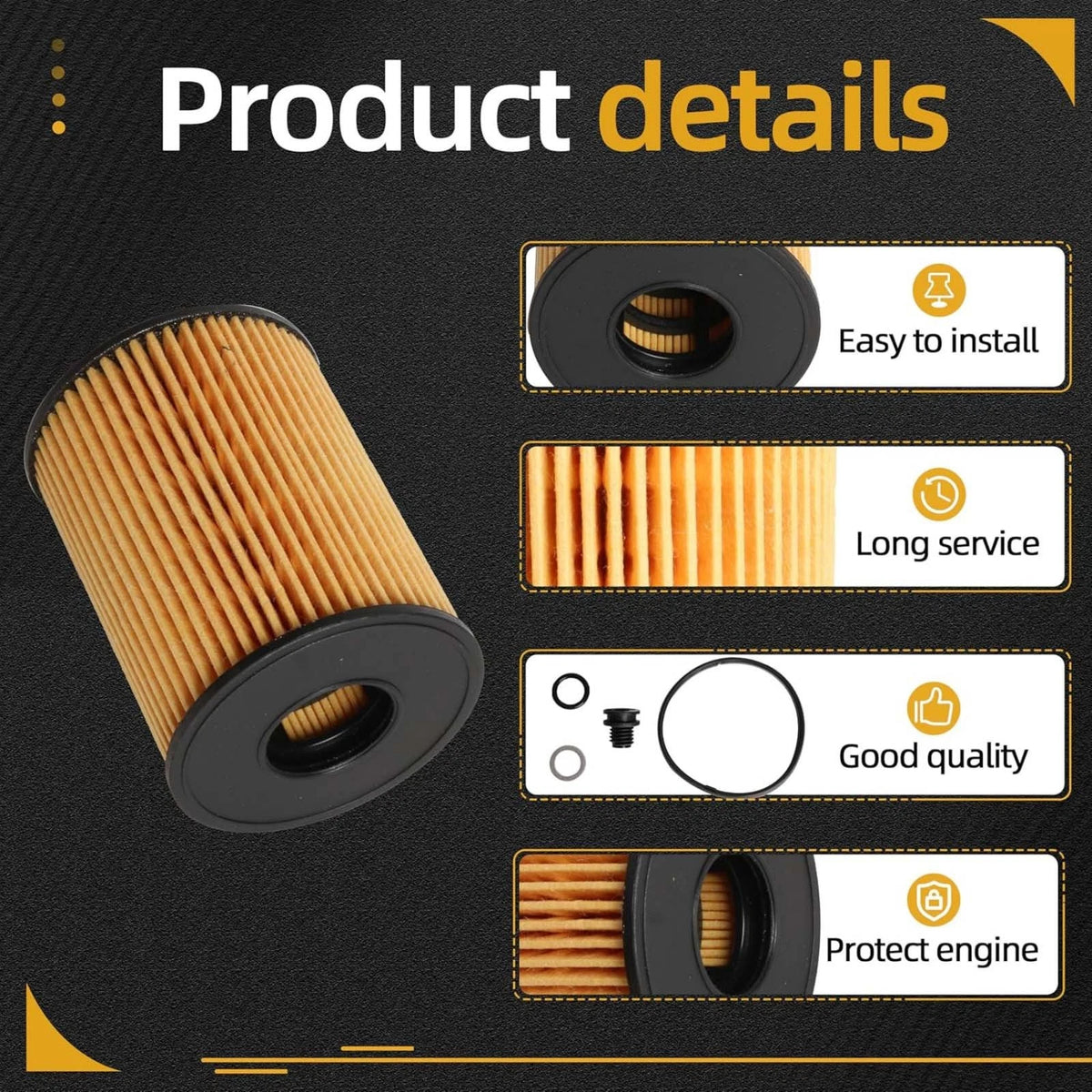 High Quality Oil Filter Replacement For Hyundai 2.5L Santa Cruz SUV K5 Sorento