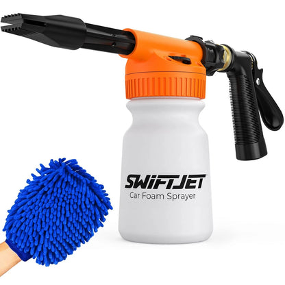 SwiftJet Car Orange Foam Sprayer With Wash Mit, Gun with Mitt