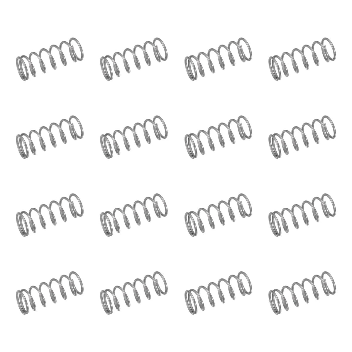 uxcell 50Pcs 304 Stainless Steel Compression Springs, 0.5mm x 6mm x 6mmx15mm