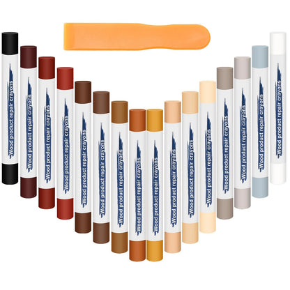 Anglekai 16PCS Furniture Repair Kit, Colorful Wood Filler Stick