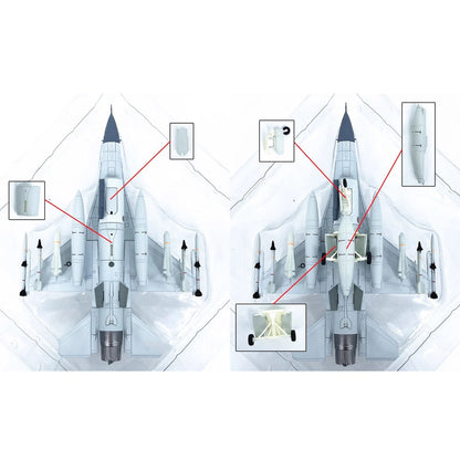 F-16D Falcon Jet Fighter Aircraft Diecast Model 1:72 Scale Alloy 21cm Length