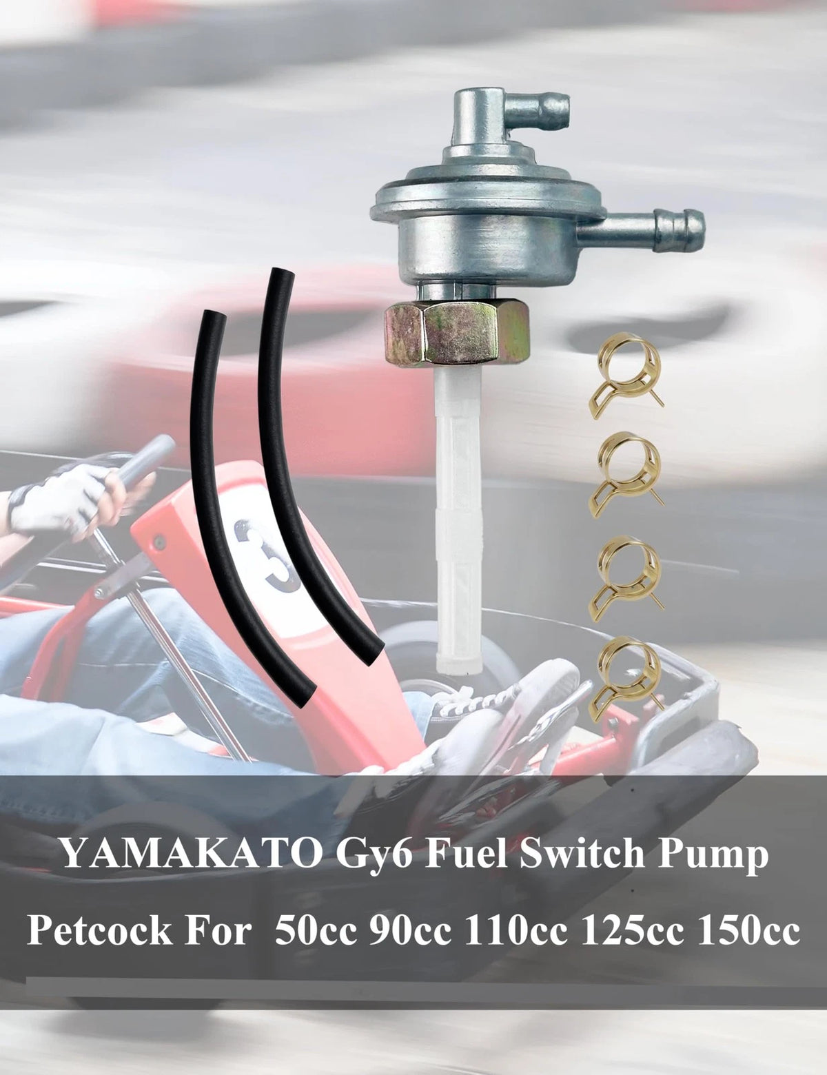 YAMAKATO GY6 Gas Fuel Switch Pump Petcock For 50cc 90cc 110cc 125cc 150cc...