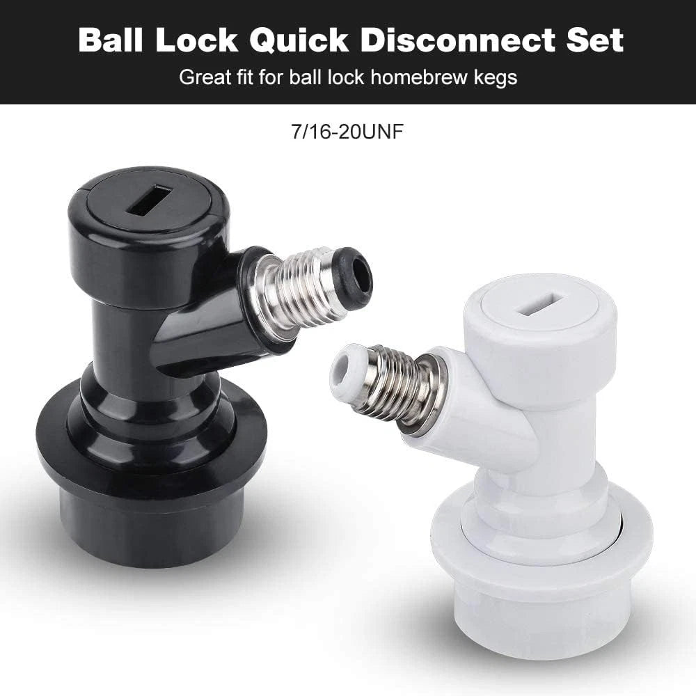 Ball Lock Keg Disconnect Quick 2 pairs of ball lock keg fittings, Red