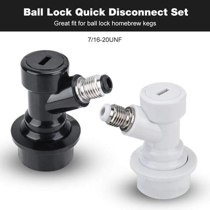 Ball Lock Keg Disconnect Quick 2 pairs of ball lock keg fittings, Red