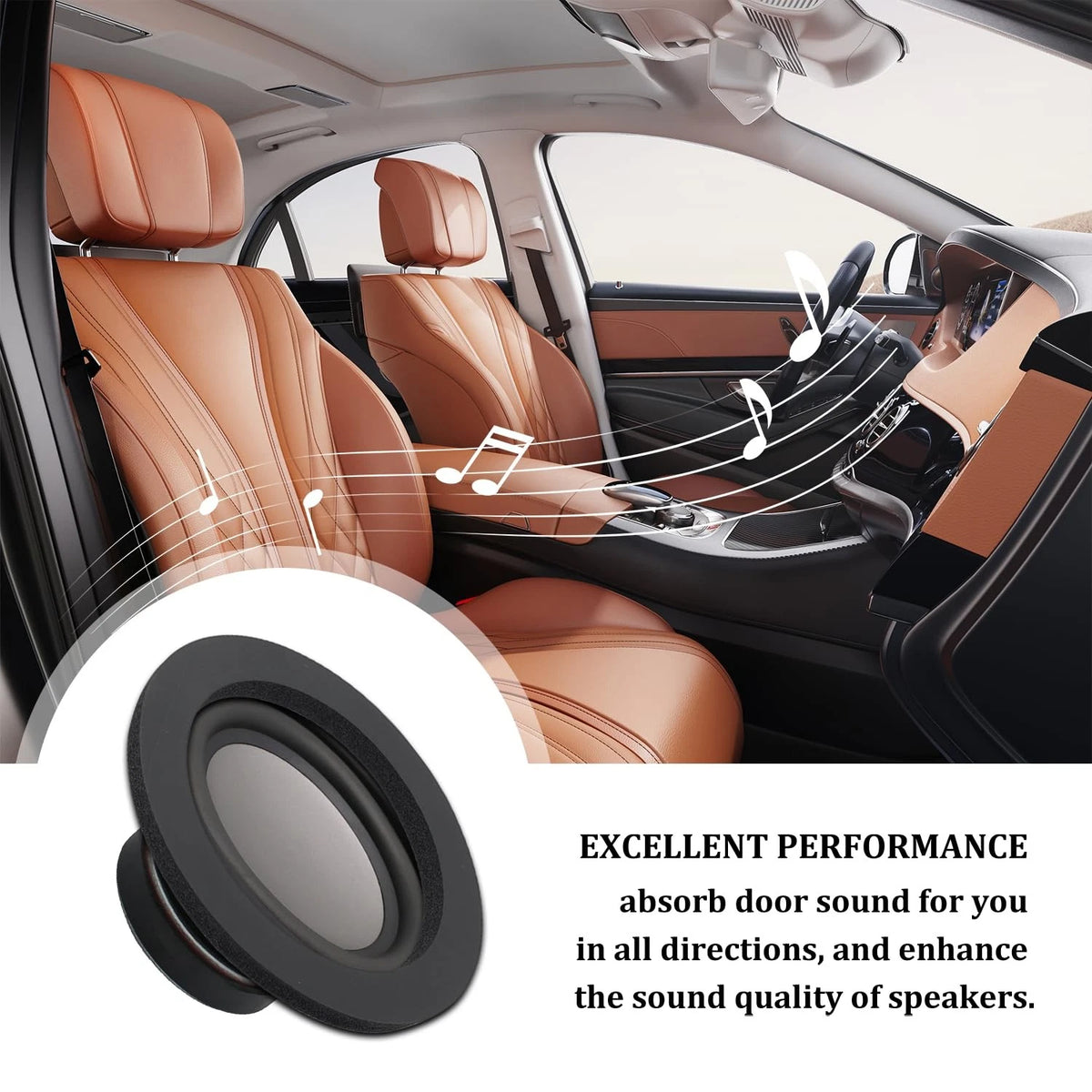 4PCS Speaker Foam Enhancer,6.5" Rings 7.67x7.67x0.95 inch,