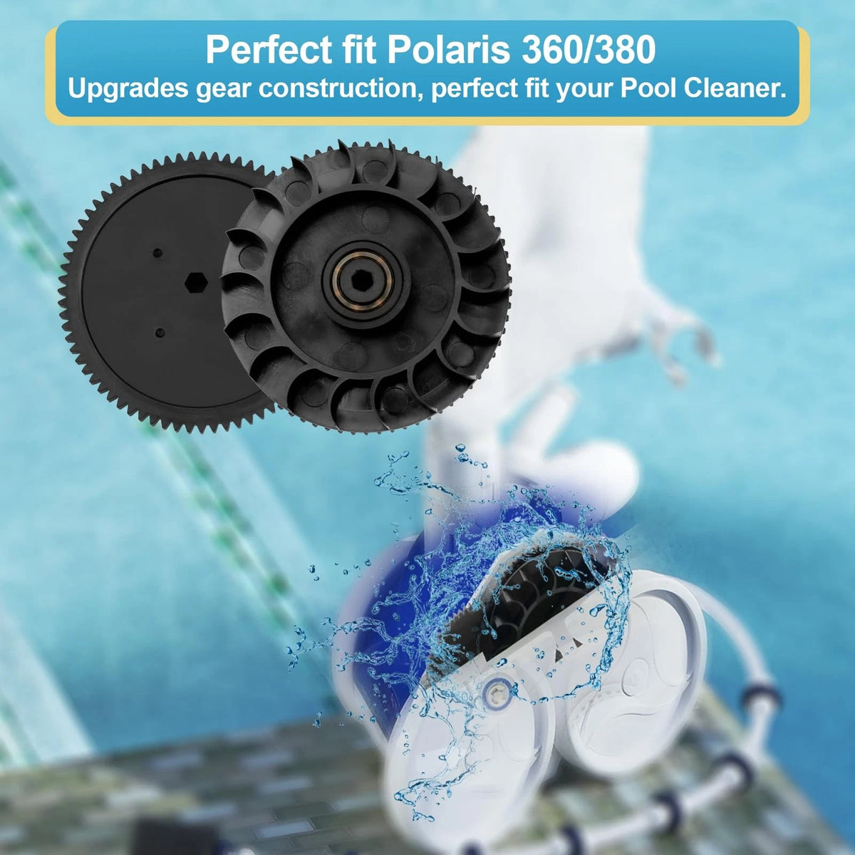 9-100-1132 Drive Train Gear Kit with Turbine Bearing for Polaris 360/380 Black