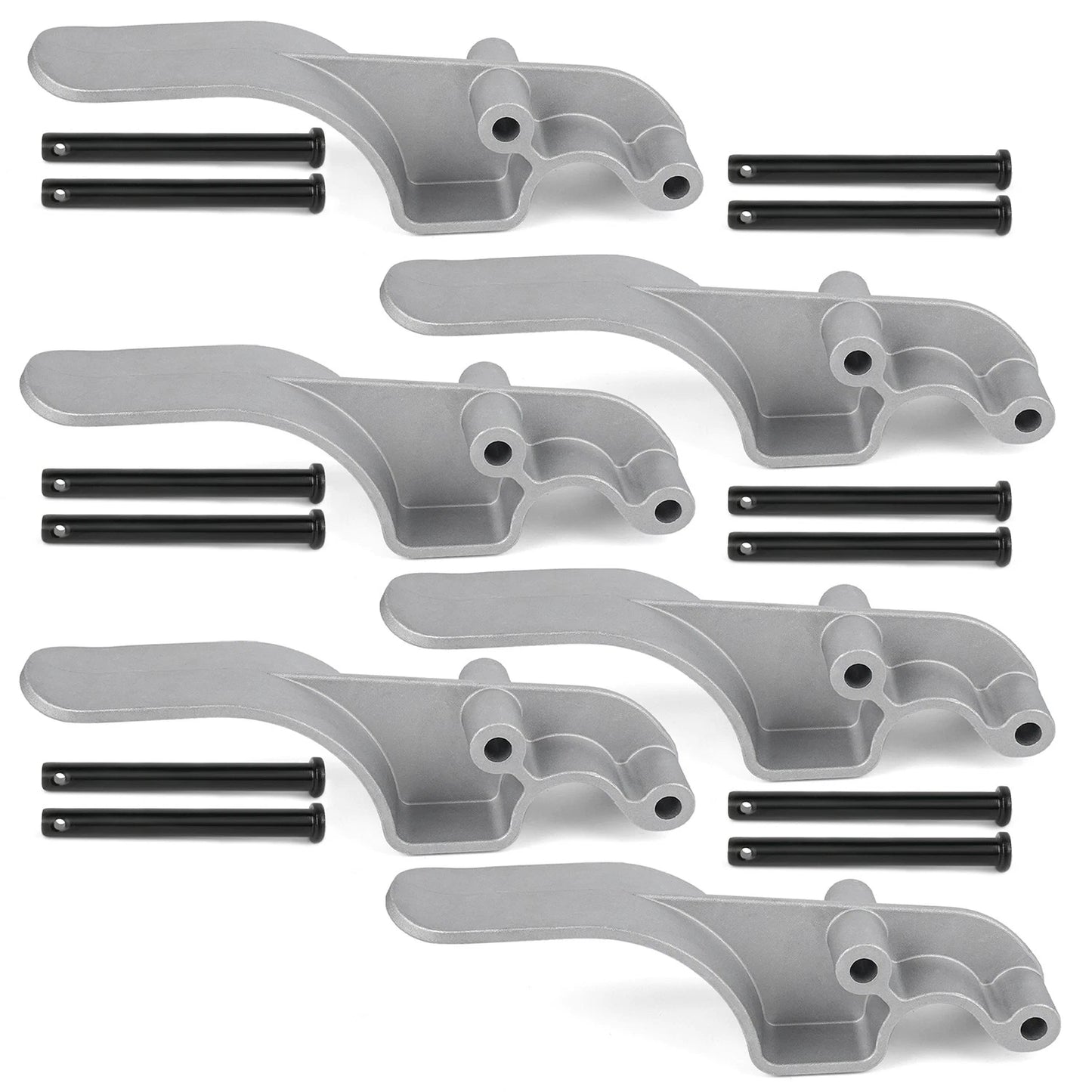 Easy-Off Aluminum (Cast) Tarp Stop w/Clevis Pins -6 Tarp Stops - 12 Pins 1705775