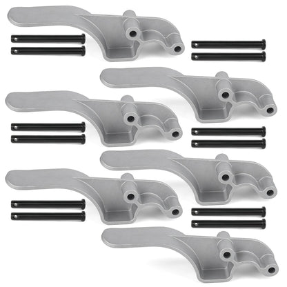 Easy-Off Aluminum (Cast) Tarp Stop w/Clevis Pins -6 Tarp Stops - 12 Pins 1705775