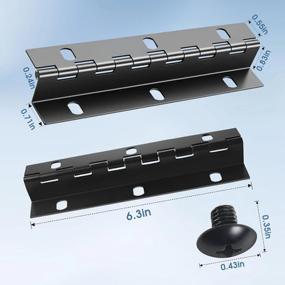 Mailbox Door Hinge,Mailbox Hinge Replacement Parts for 6.3"x1"x1", Black
