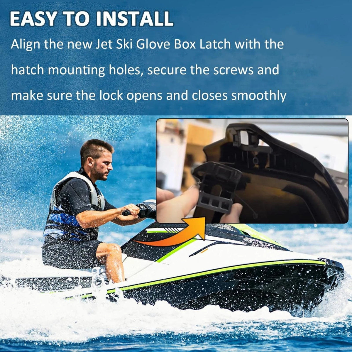 For Sea Doo Wake Fish GTR Jet Skis Glove Box Latch 264000133 Direct Replacement
